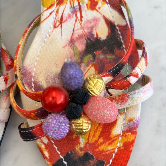 J.Renee Multicolor Floral Sandals with Embellishments - Picture 2 of 9